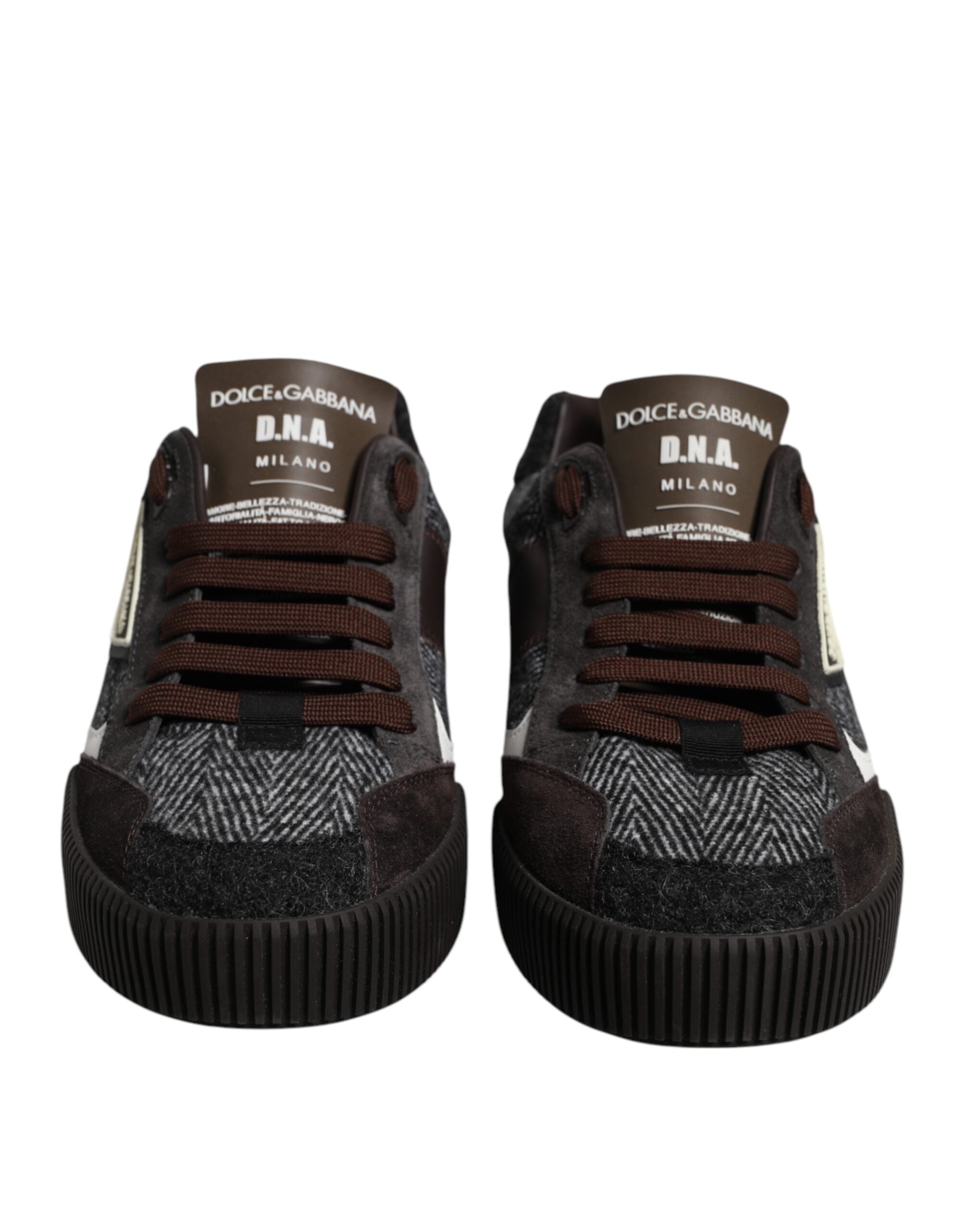 Dolce & Gabbana Multicolor Leather Low Top Sneakers Men's Shoes