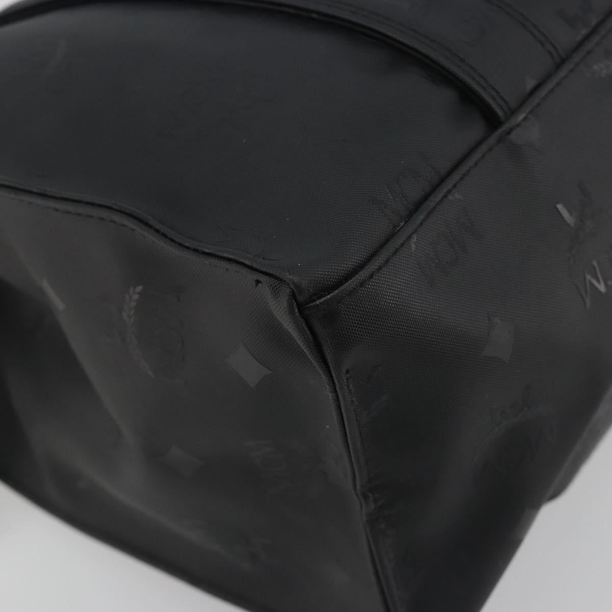 MCM Vintage Visetos Canvas Black Canvas Tote Bag Bag (Pre-Owned)