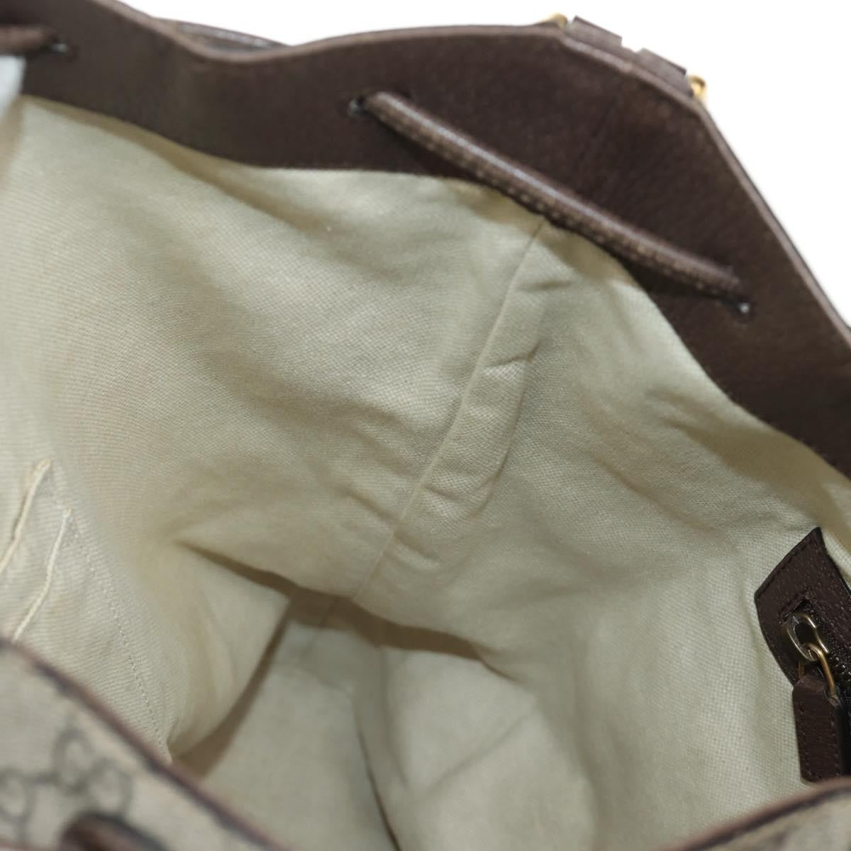 Gucci Neo Vintage Drawstring Bucket Gg Coated Canvas Beige Canvas Backpack Bag (Pre-Owned)