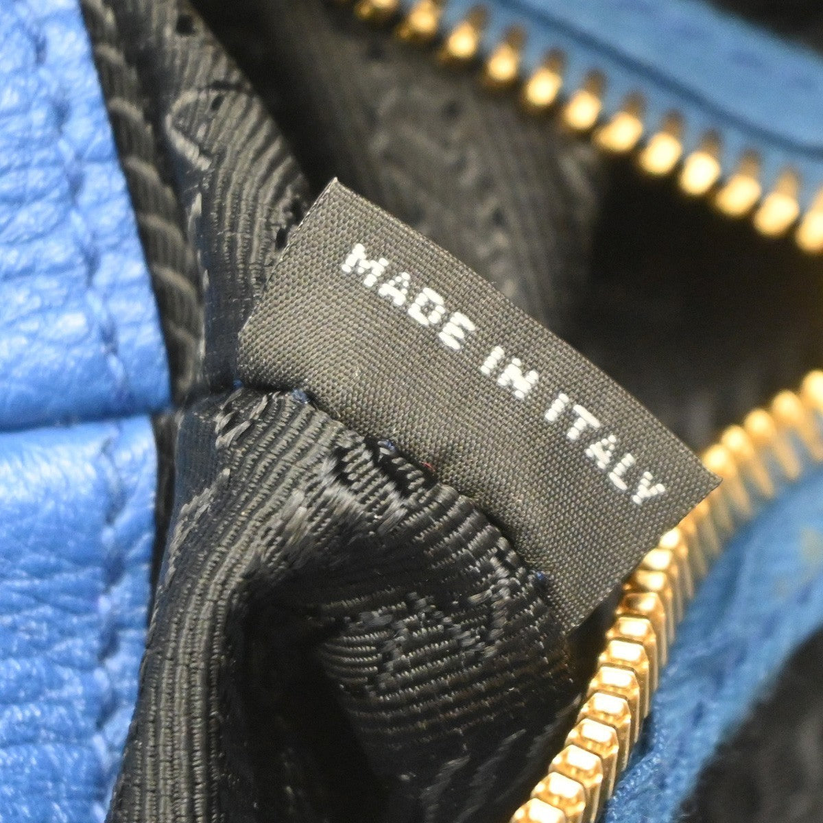 Prada Front Pocket Shopping Vitello Daino Blue Leather Tote Bag Bag (Pre-Owned)