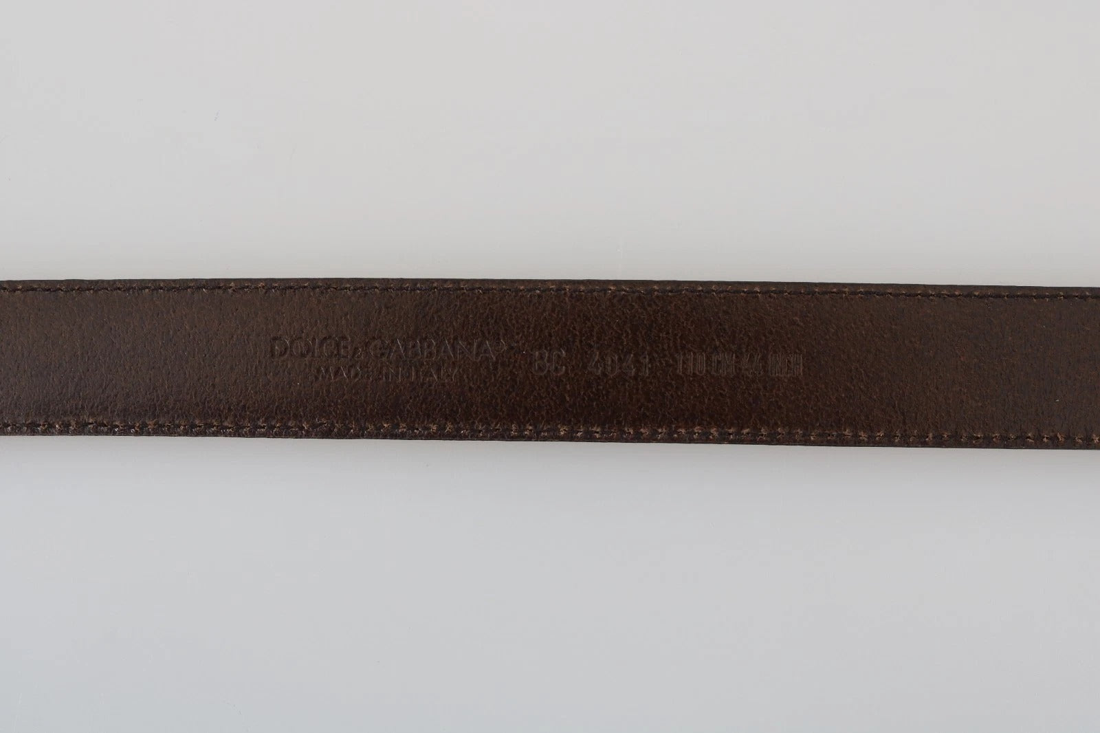 Dolce & Gabbana Blue Perforated Leather Gray Buckle Men's Belt