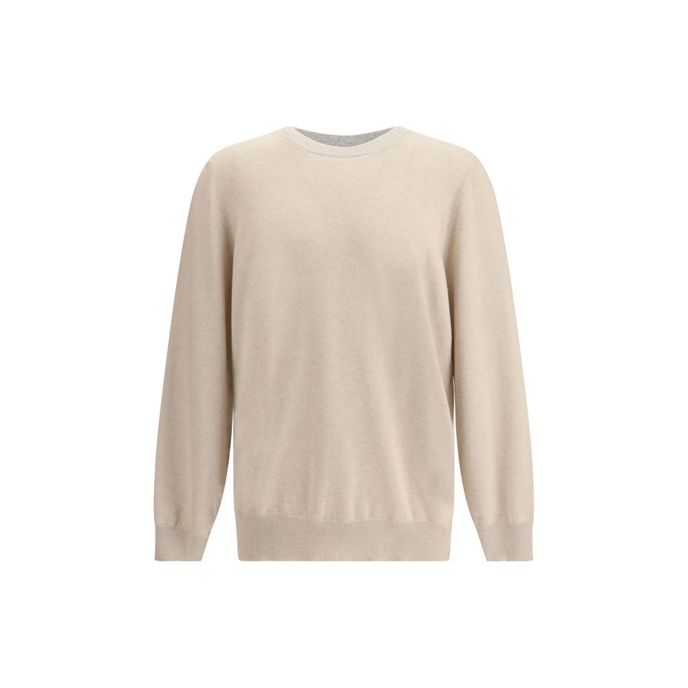 Brunello Cucinelli Beige Cashmere Men's Sweater