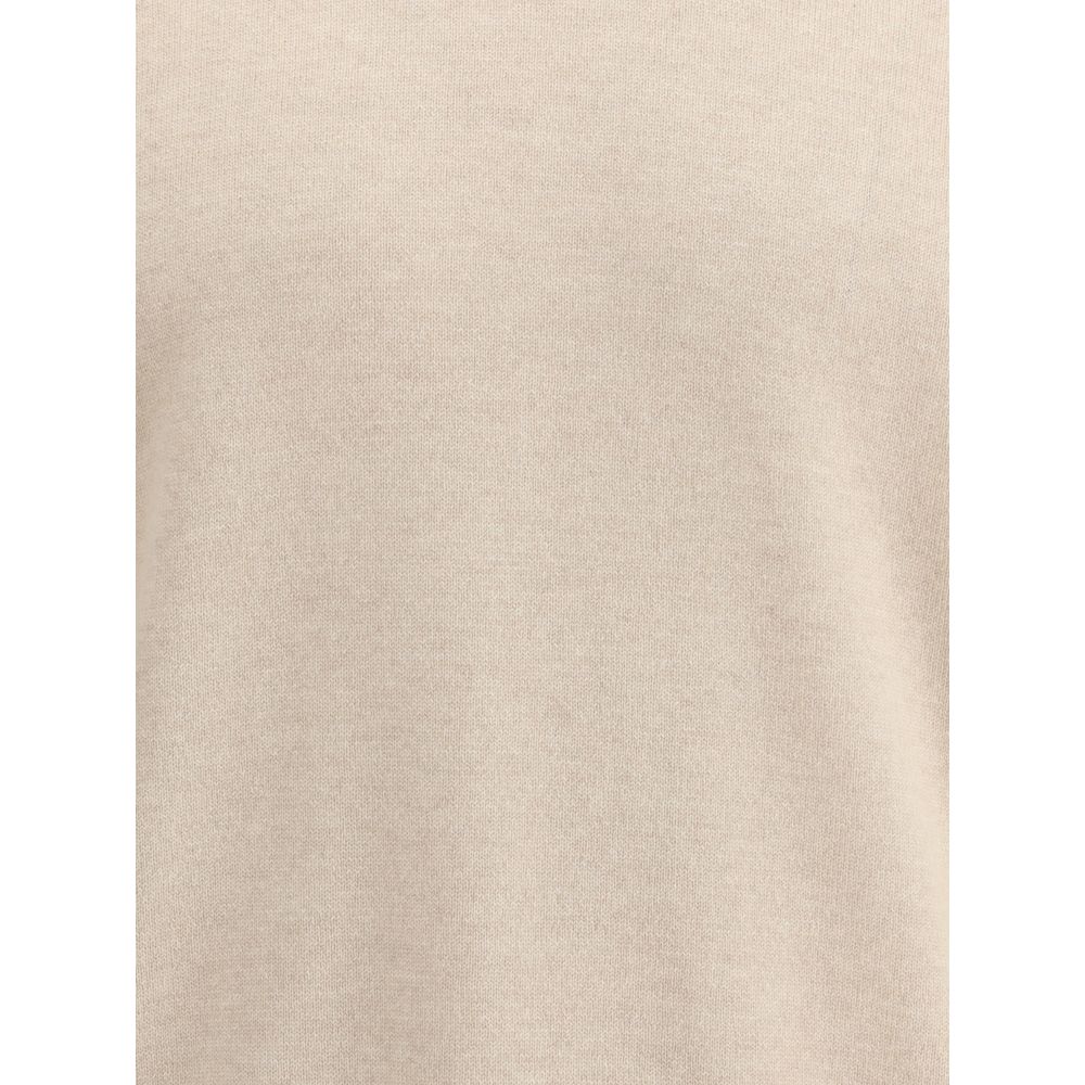 Brunello Cucinelli Beige Cashmere Men's Sweater