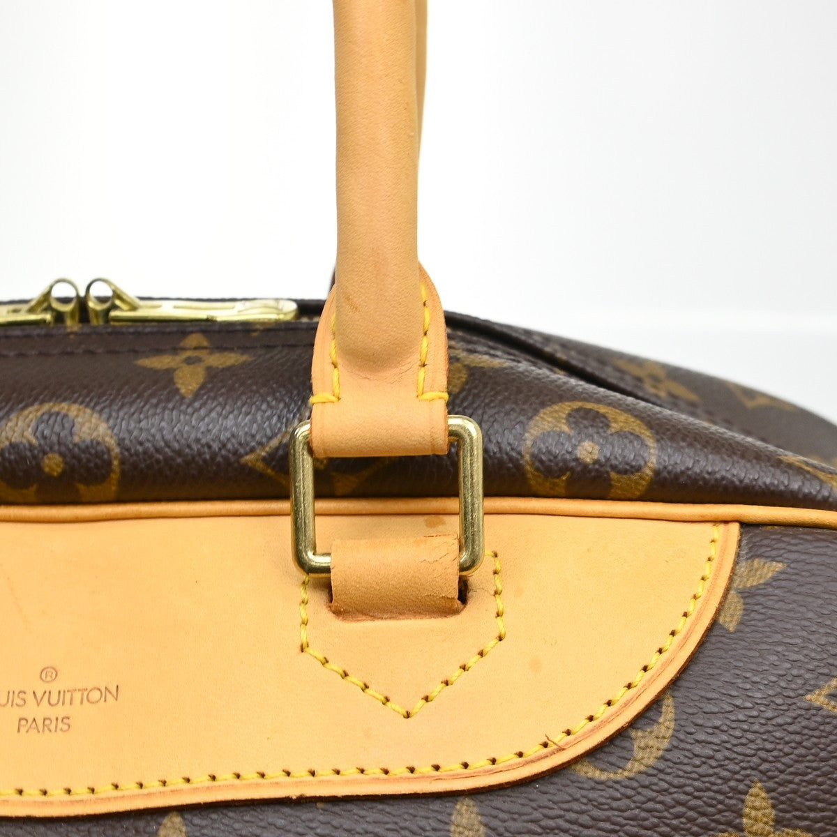 Louis Vuitton Deauville Monogram Canvas Brown Canvas Handbag (Pre-Owned)