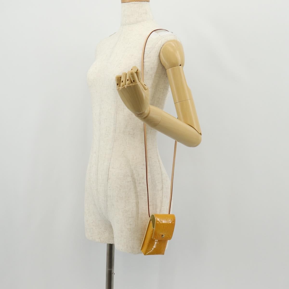 Louis Vuitton Walker Cigarette Case Holder Monogram Vernis Yellow Patent_Leather Clutche & Pouche Bag (Pre-Owned)