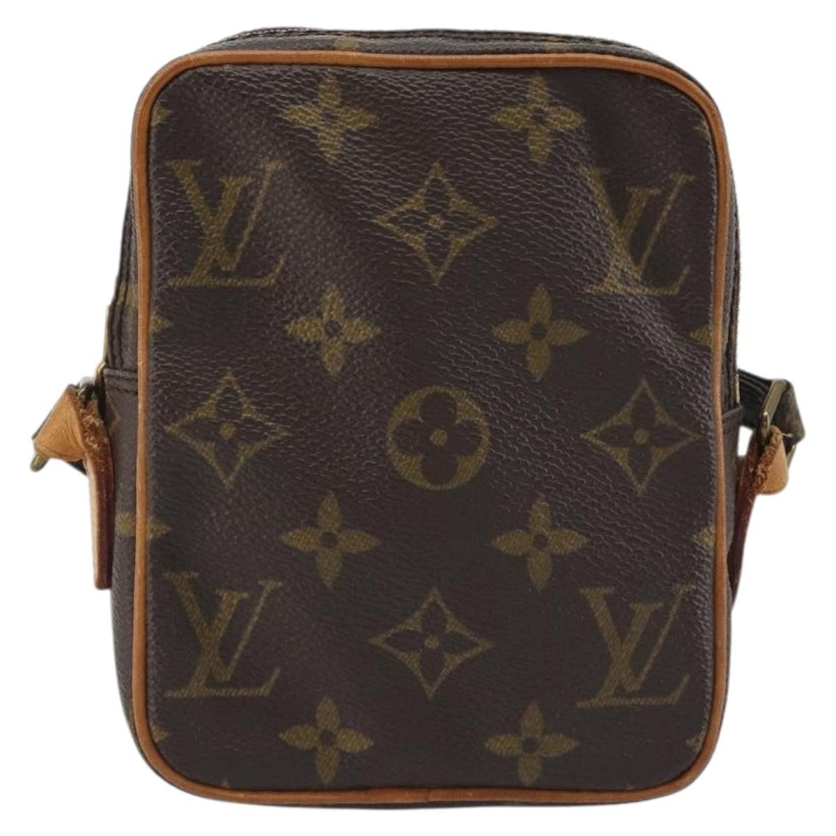 Louis Vuitton Danube Limited Edition Comic Trunk Printed Monogram Eclipse Canvas Brown Canvas Shoulder Bag Bag (Pre-Owned)