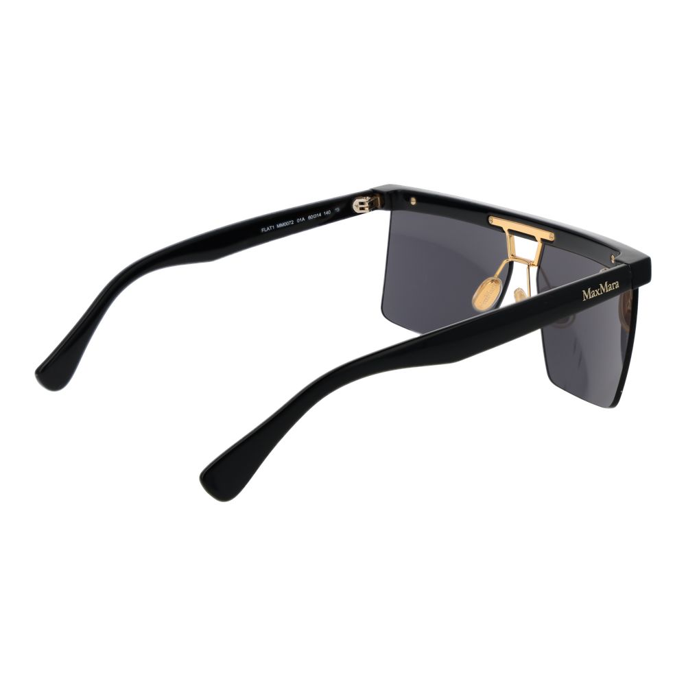 Max Mara Black Stainless Steel Women's Sunglasses