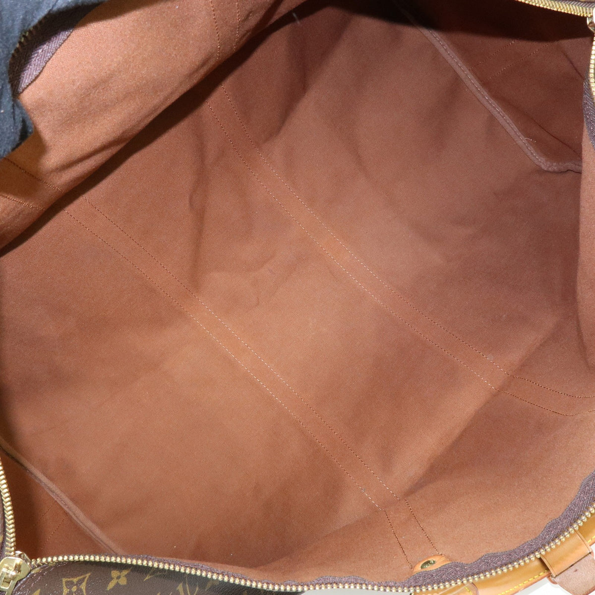 Louis Vuitton Keepall Bandouliere Monogram Canvas Brown Canvas Travel Bag Bag (Pre-Owned)