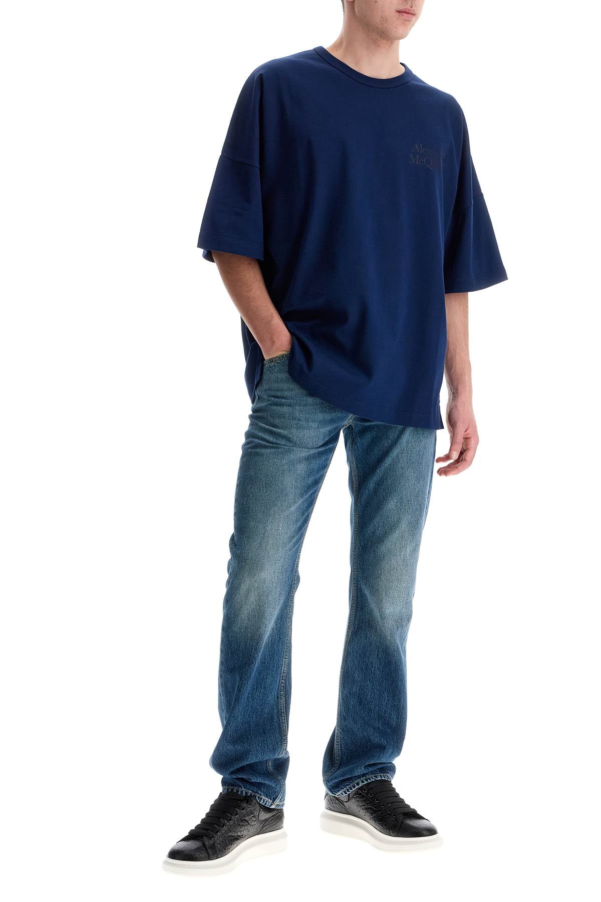 Alexander Mcqueen Men's Oversized Logo T