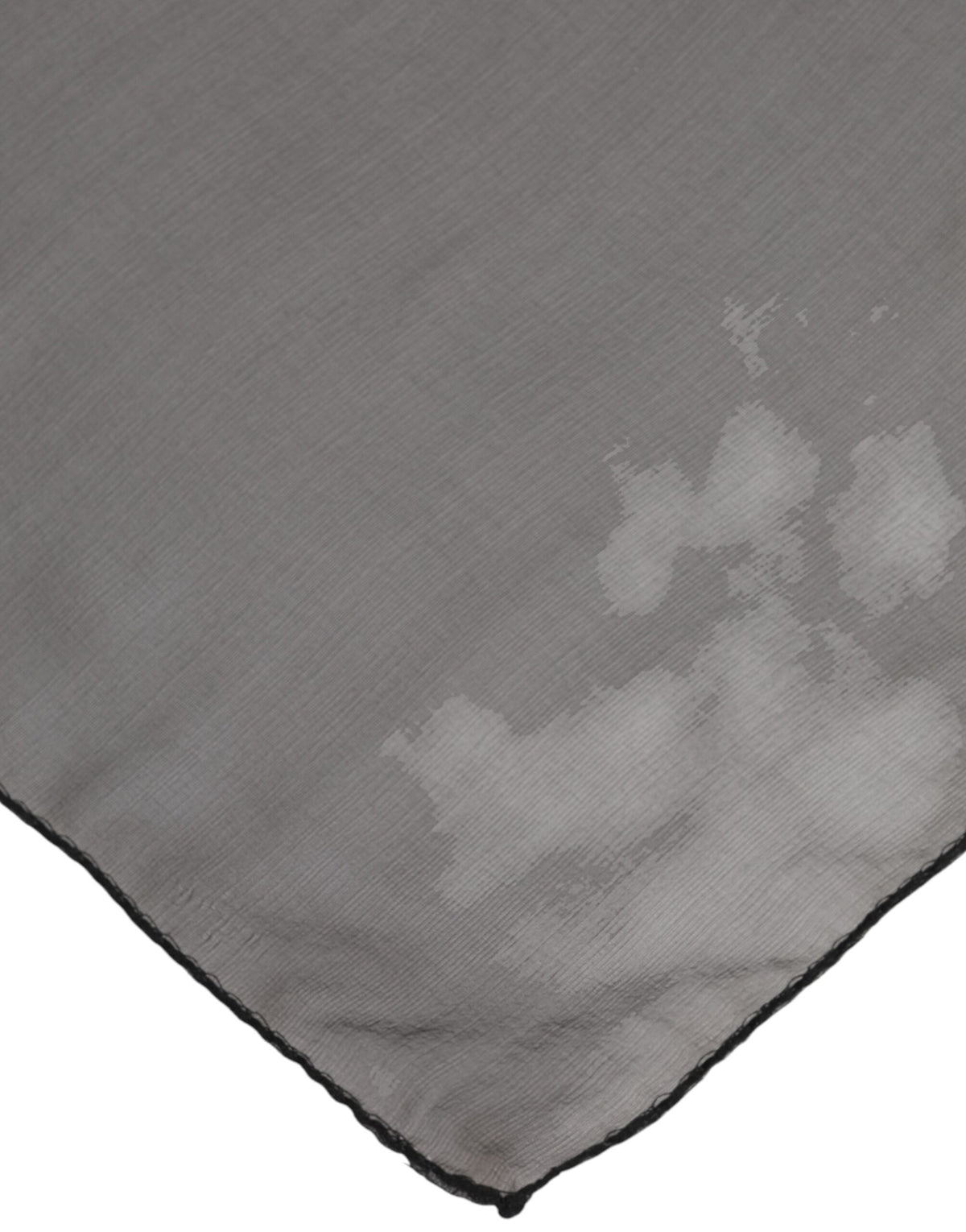 Dolce & Gabbana Gray Black Silk Square Women Foulard Women's Scarf
