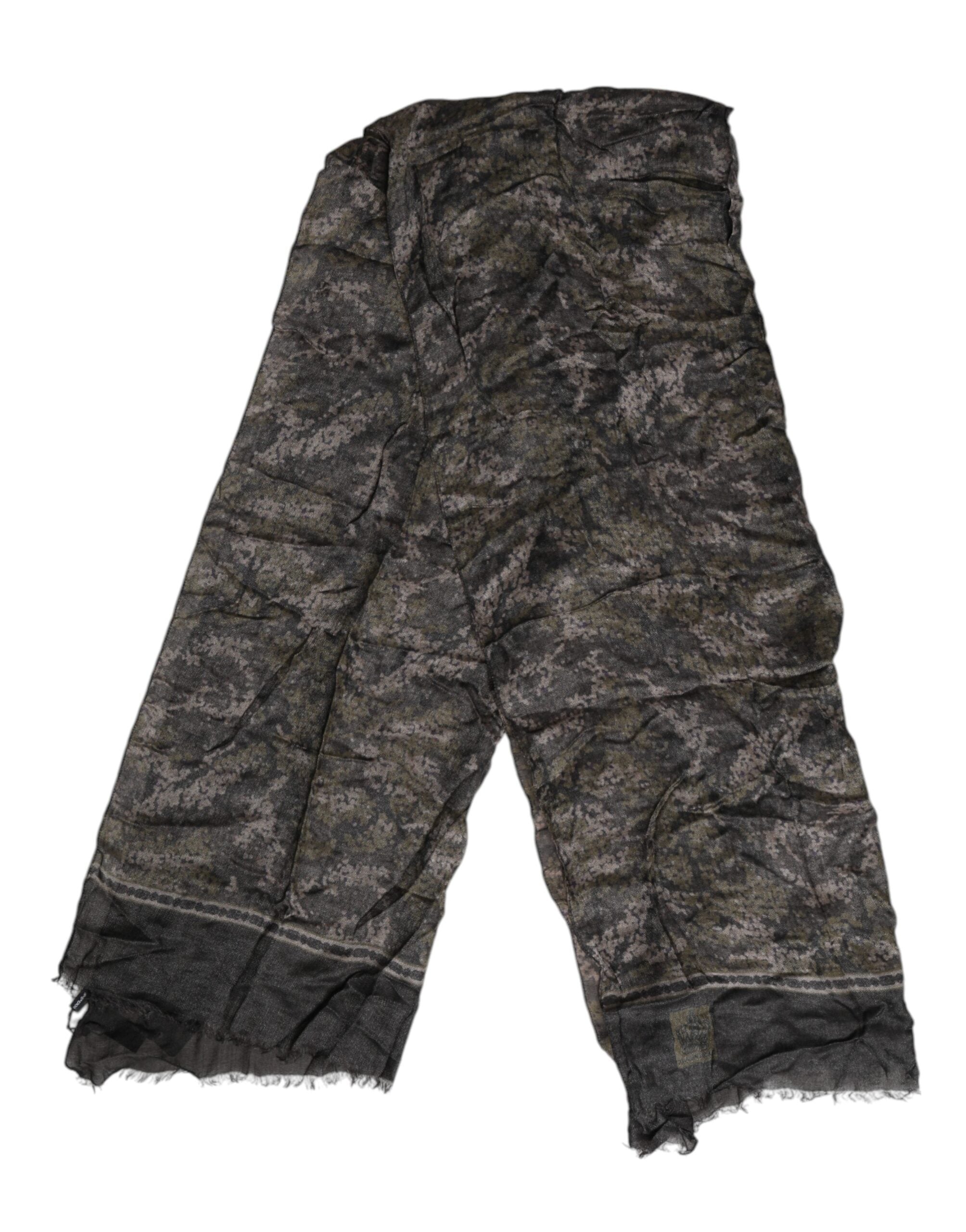 Dolce & Gabbana Camouflage Neck Warmer Wrap Foulard Men's Scarf