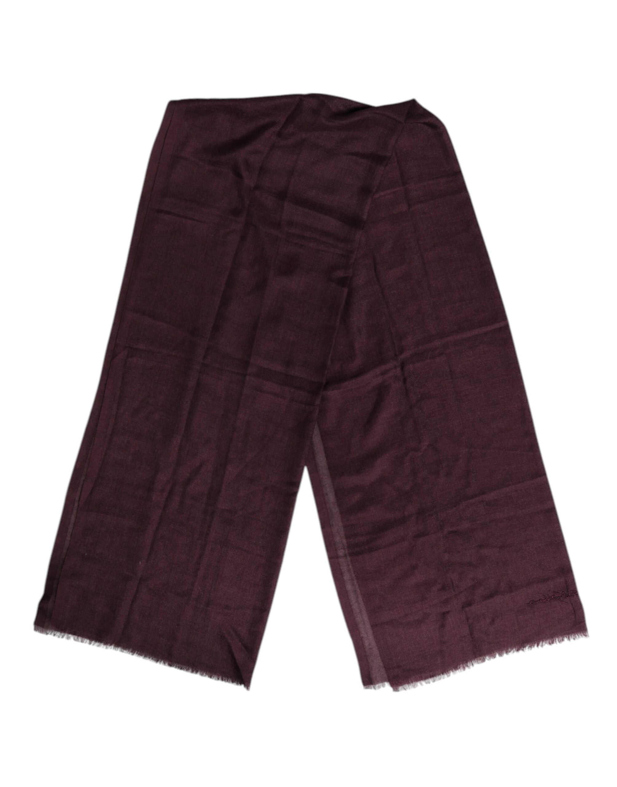 Dolce & Gabbana Maroon Cashmere Neck Warmer Wrap Shawl Men's Scarf
