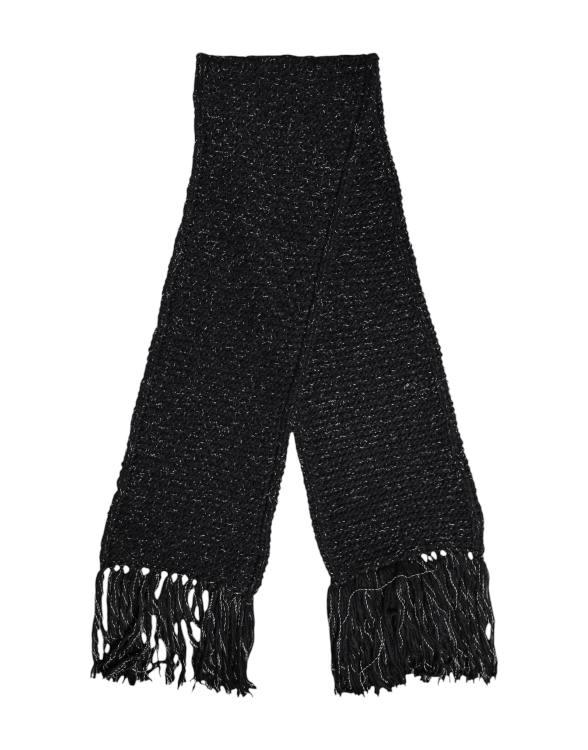 Dolce & Gabbana Black Cashmere Neck Warmer Wrap Shawl Men's Scarf