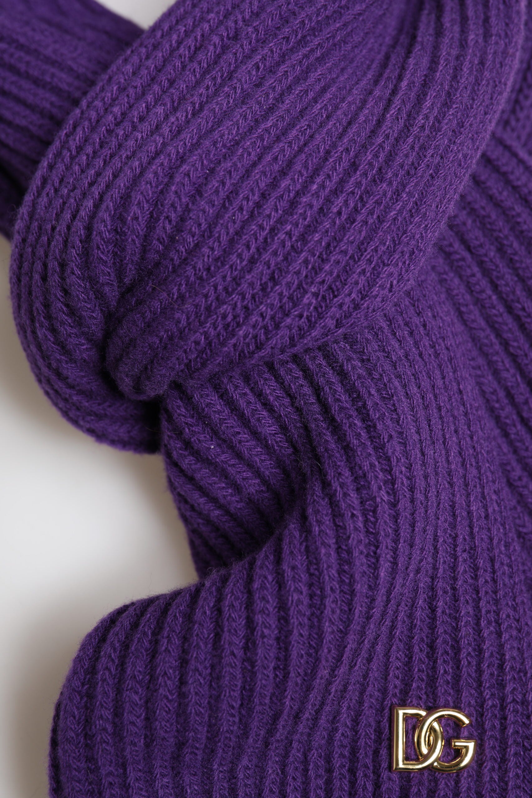 Dolce & Gabbana Purple DG Logo Neck Warmer Wrap Shawl Men's Scarf
