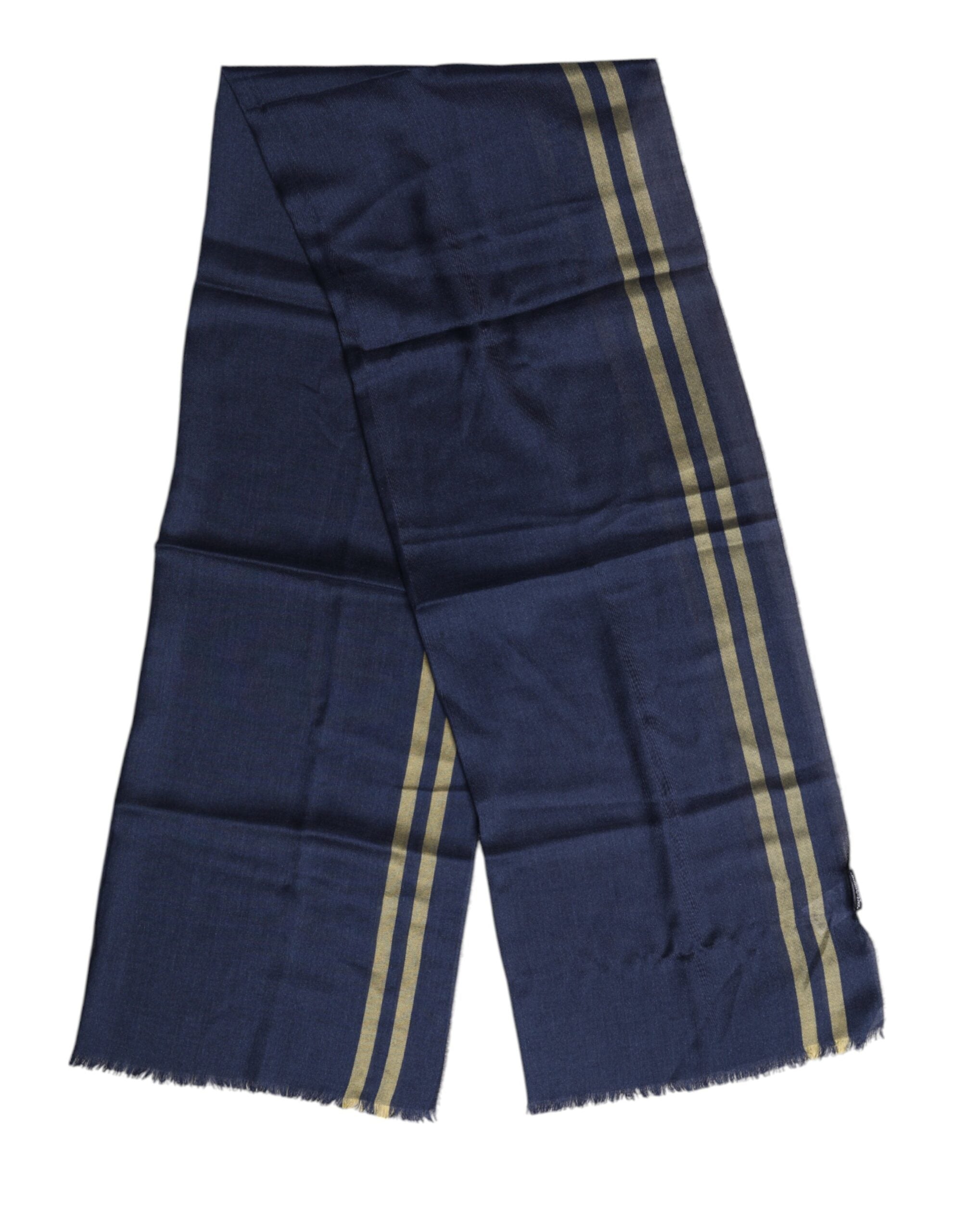 Dolce & Gabbana Blue Cashmere Neck Warmer Wrap Shawl Men's Scarf