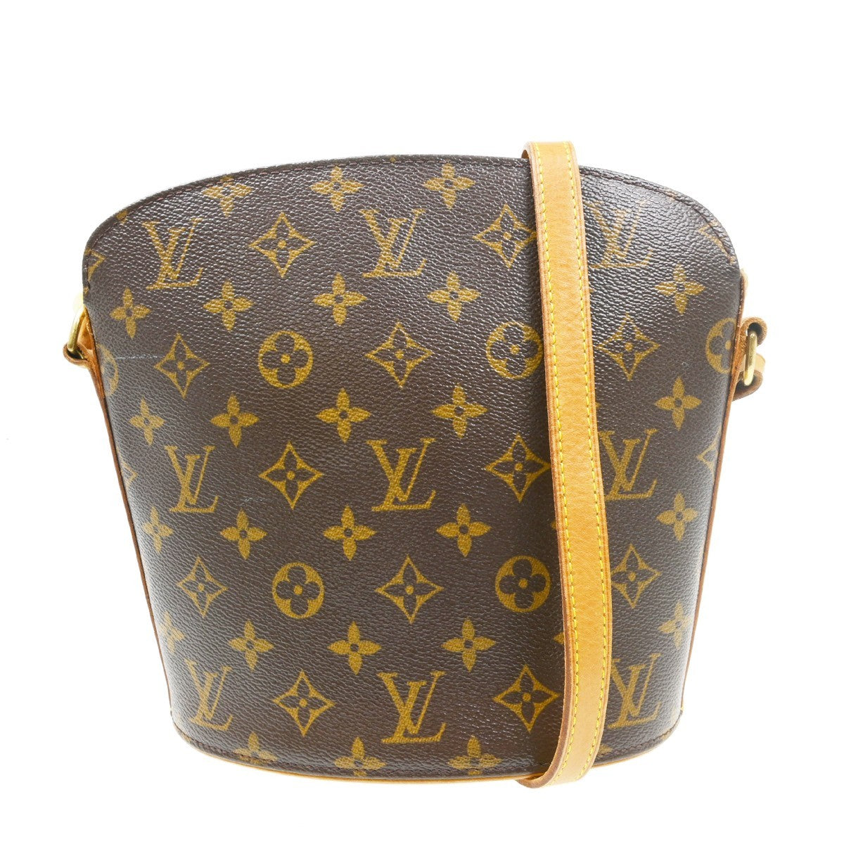 Louis Vuitton Drouot Monogram Canvas Brown Canvas Handbag (Pre-Owned)