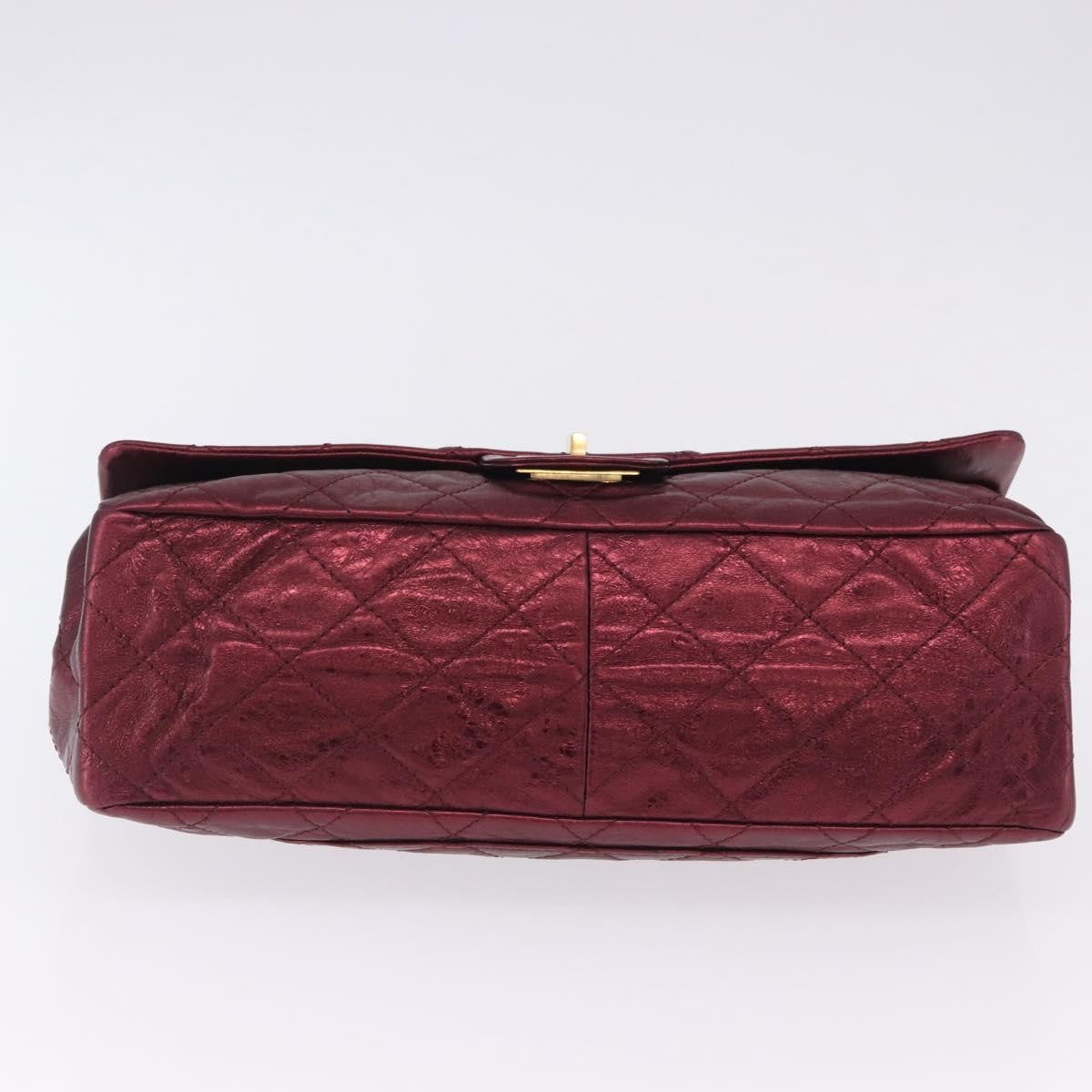 Chanel Reissue 2.55 Flap Quilted Lambskin Red Leather Handbag (Pre-Owned)