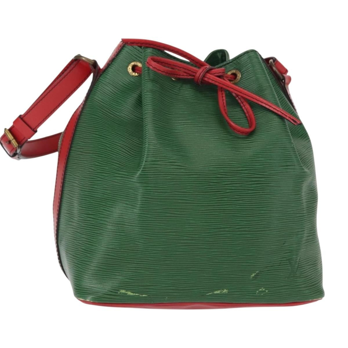 Louis Vuitton Bicolor Petit Noe Epi Leather Green Leather Shoulder Bag Bag (Pre-Owned)