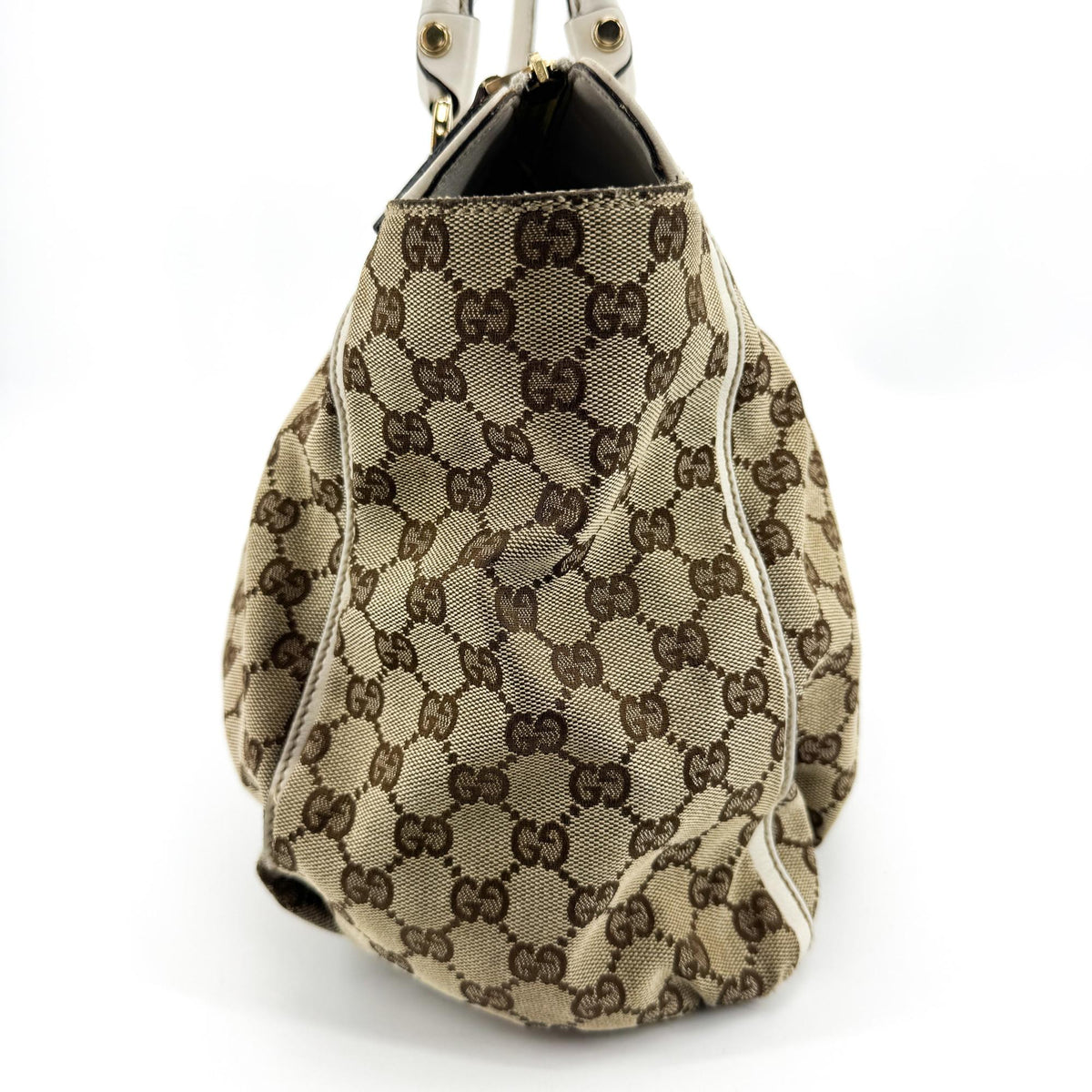 Gucci D-Ring Gg Canvas Beige Canvas Shoulder Bag Bag (Pre-Owned)