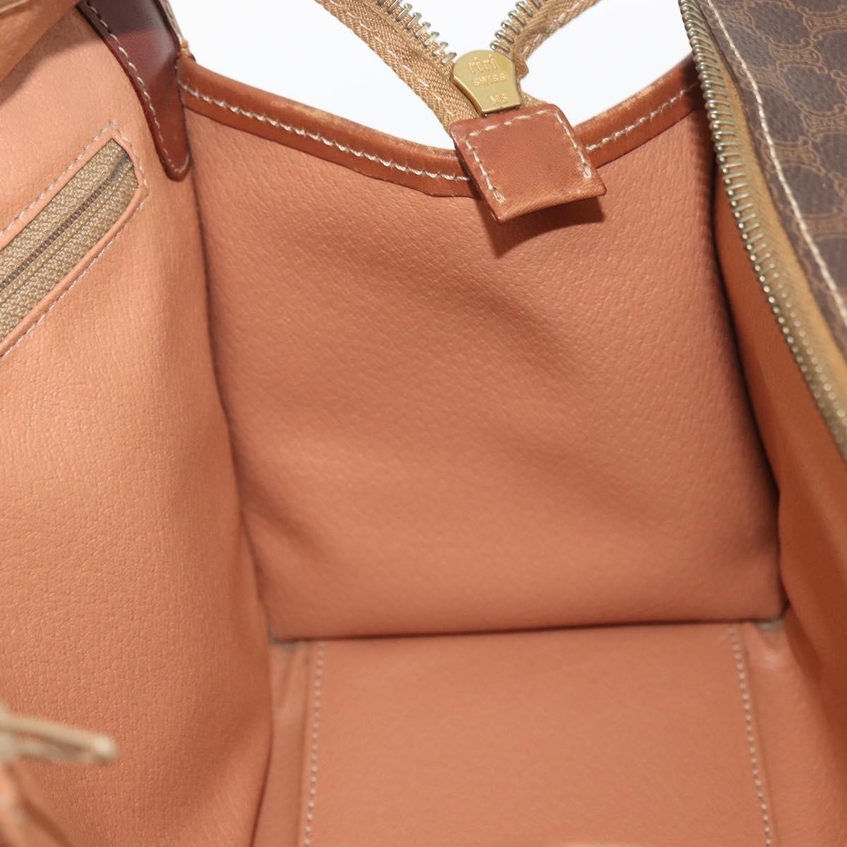 Celine Vintage Macadam Canvas And Leather Brown Canvas Tote Bag Bag (Pre-Owned)