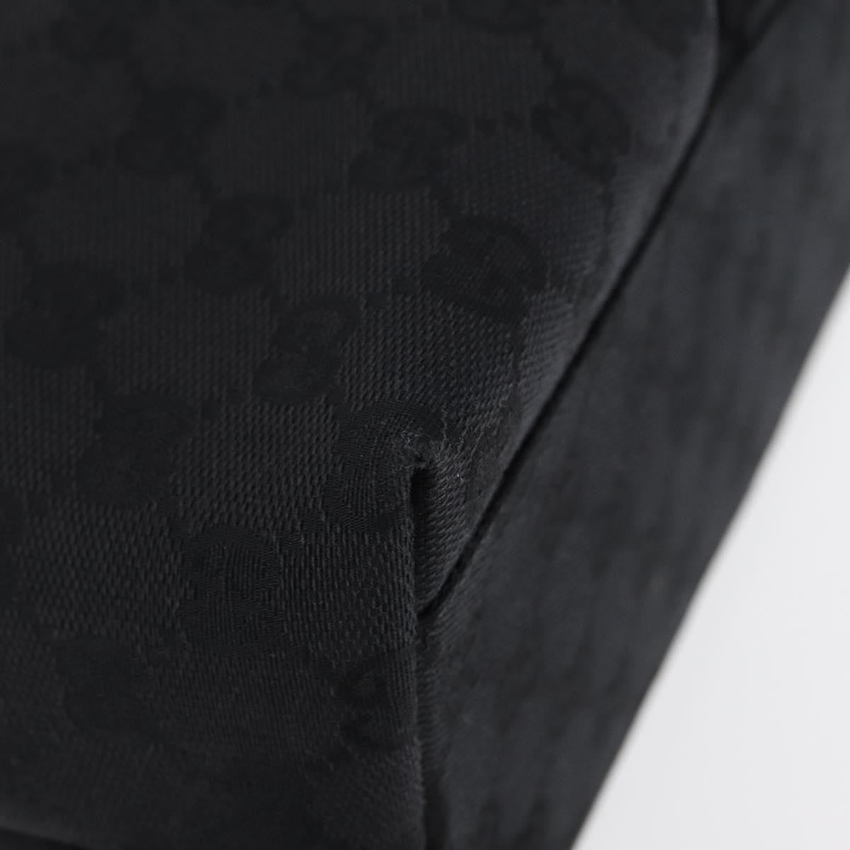 Gucci Double Pocket Tote Gg Canvas And Leather Black Canvas Handbag (Pre-Owned)