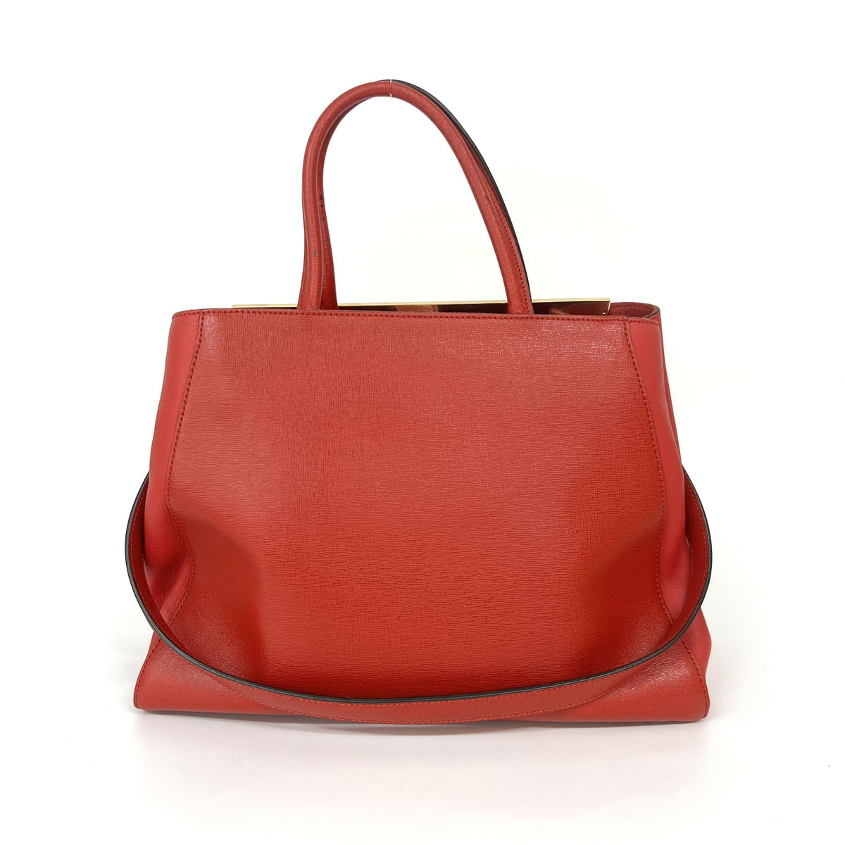 Fendi 2Jours Leather Red Leather Handbag (Pre-Owned)