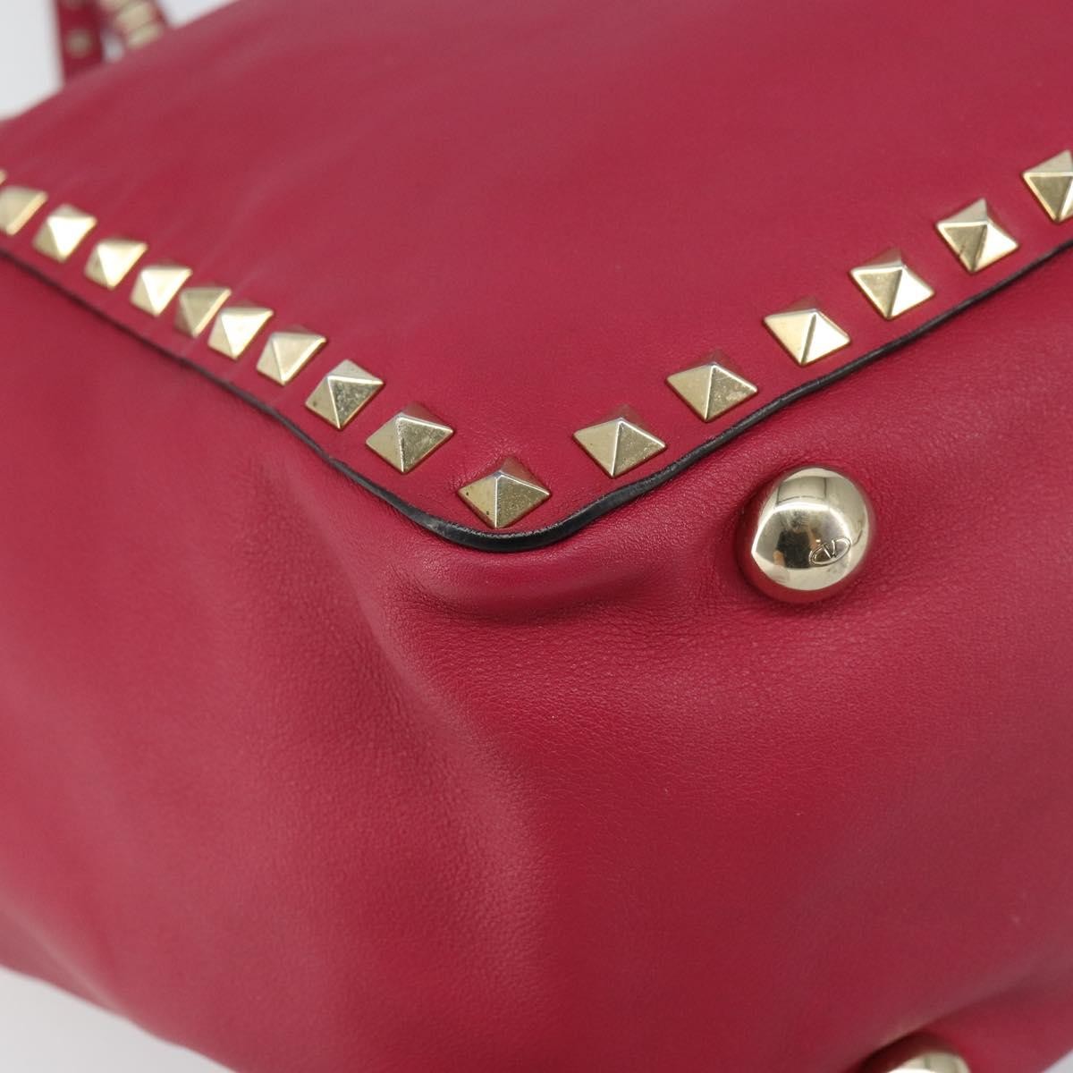 Valentino Garavani Rockstud Tote Soft Leather Pink Leather Tote Bag Bag (Pre-Owned)