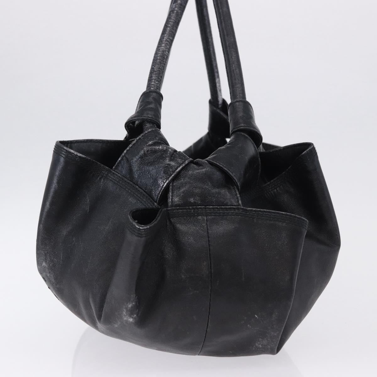 Loewe Aire Leather Black Leather Shoulder Bag Bag (Pre-Owned)