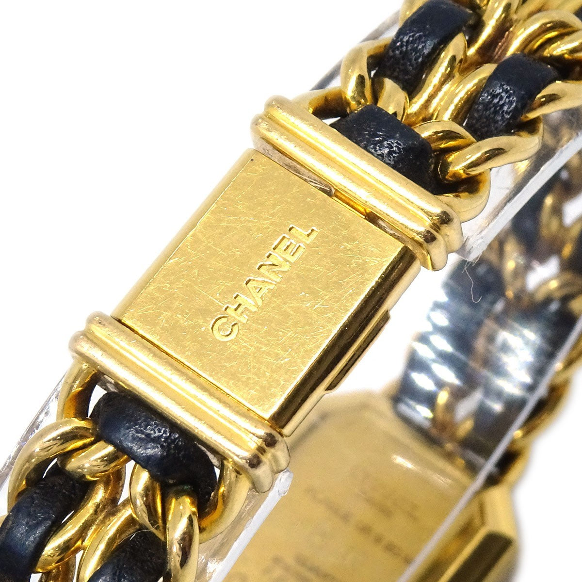 Chanel Premiere Rock Quartz Plated Metal And Leather Watch (Pre-Owned)