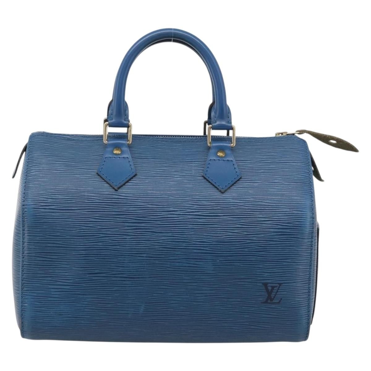 Louis Vuitton Speedy Epi Leather Blue Leather Handbag (Pre-Owned)