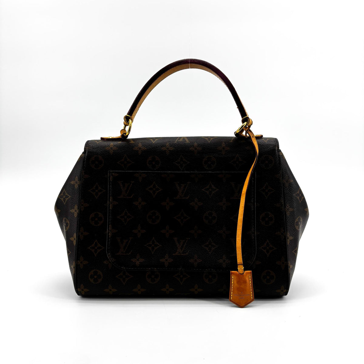 Louis Vuitton Cluny Top Handle Monogram Canvas Brown Canvas Handbag (Pre-Owned)