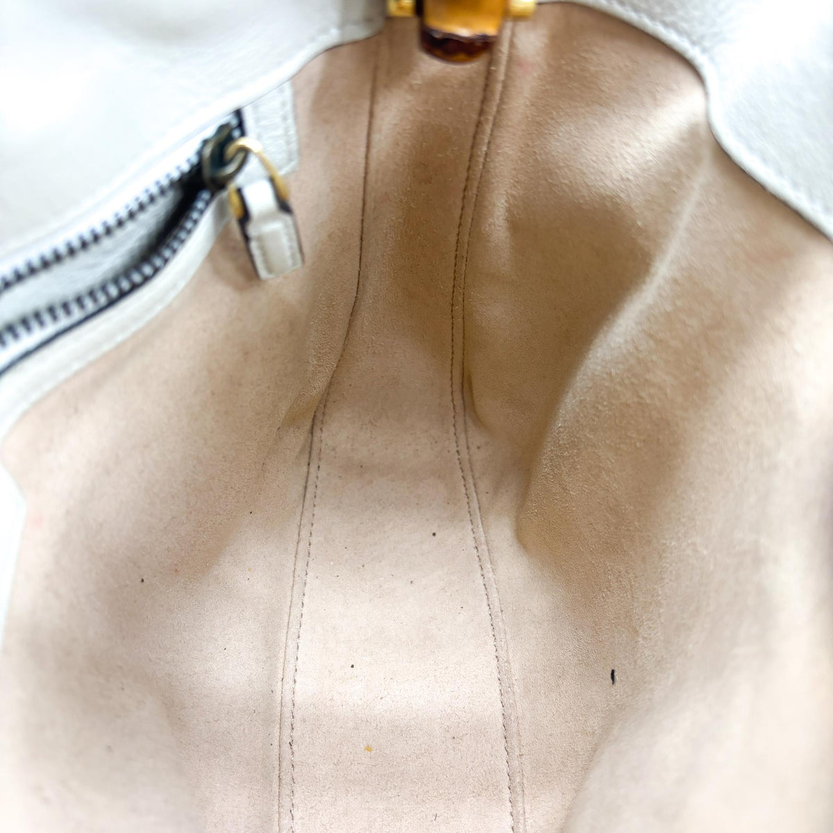 Gucci Diana Bamboo Leather Beige Leather Shoulder Bag Bag (Pre-Owned)