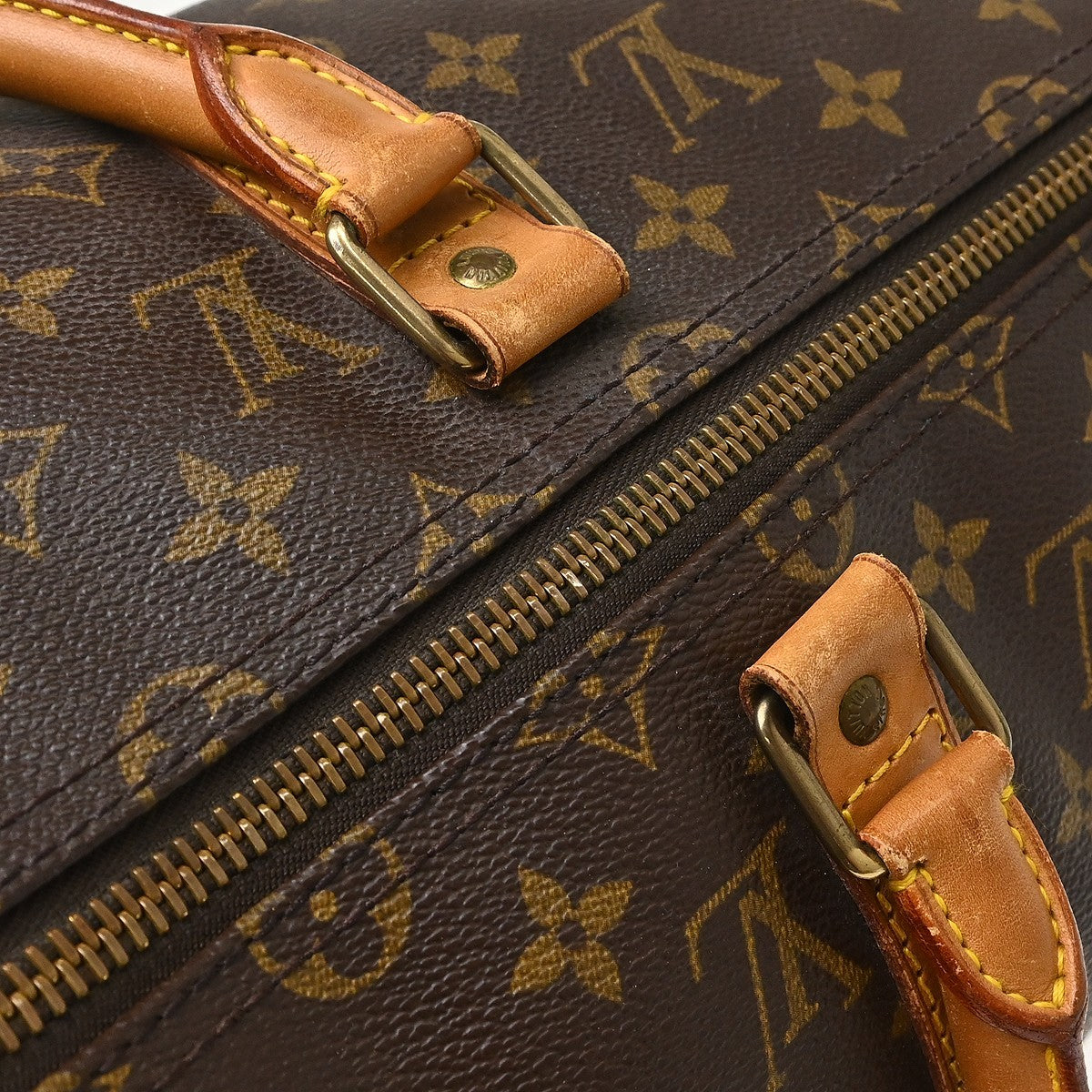 Louis Vuitton Keepall Monogram Brown Canvas Travel Bag Bag (Pre-Owned)