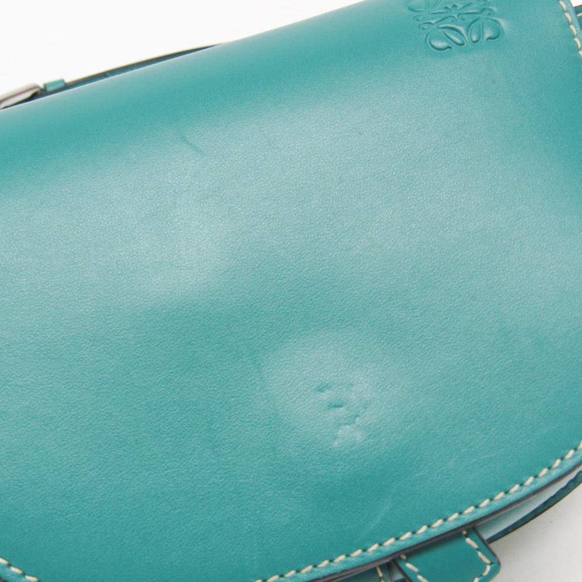 Loewe Gate Belt Leather Blue Leather Shoulder Bag Bag (Pre-Owned)