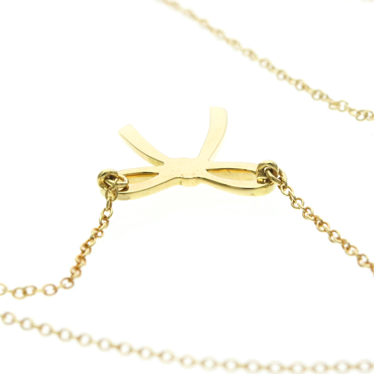 Tiffany & Co. Bow Pendant 18K Yellow Gold Gold Yellow_Gold Necklace Jewelry (Pre-Owned)