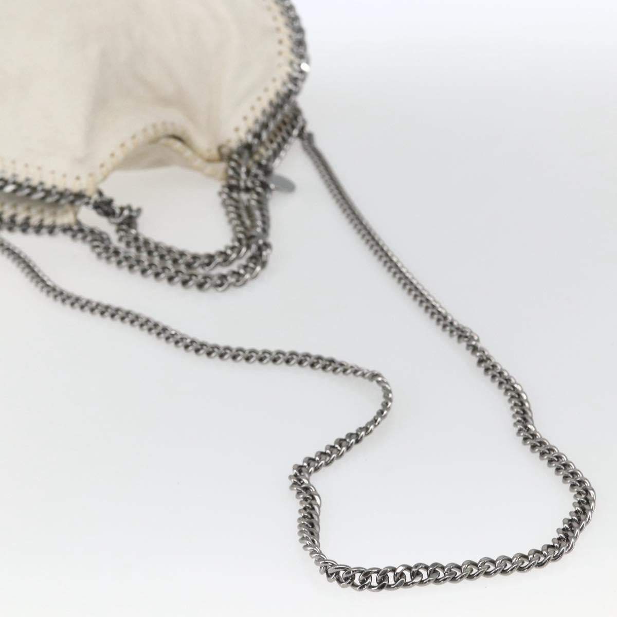 Stella Mccartney Falabella Fold Over Shaggy Deer White Polyester Handbag (Pre-Owned)