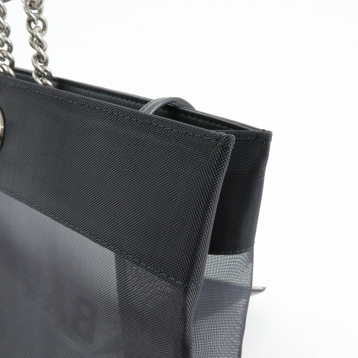 Balenciaga Duty Free Mesh With Leather Black Mesh Tote Bag Bag (Pre-Owned)