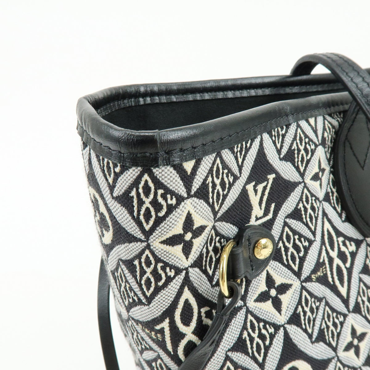 Louis Vuitton Neverfull Nm Limited Edition Since 1854 Monogram Jacquard Black Canvas Tote Bag Bag (Pre-Owned)