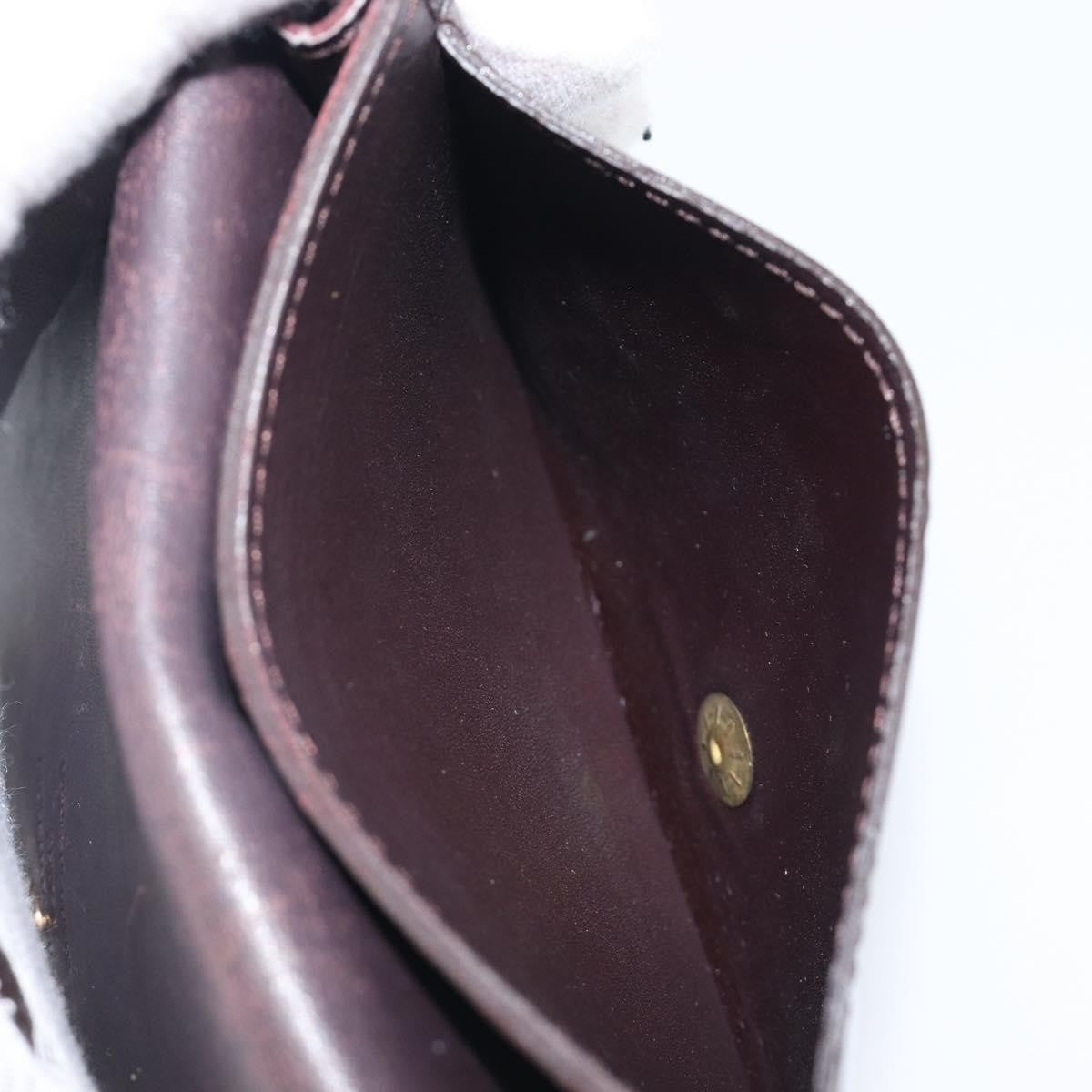 Louis Vuitton Elise Monogram Vernis Burgundy Patent_Leather Wallets Accessory (Pre-Owned)