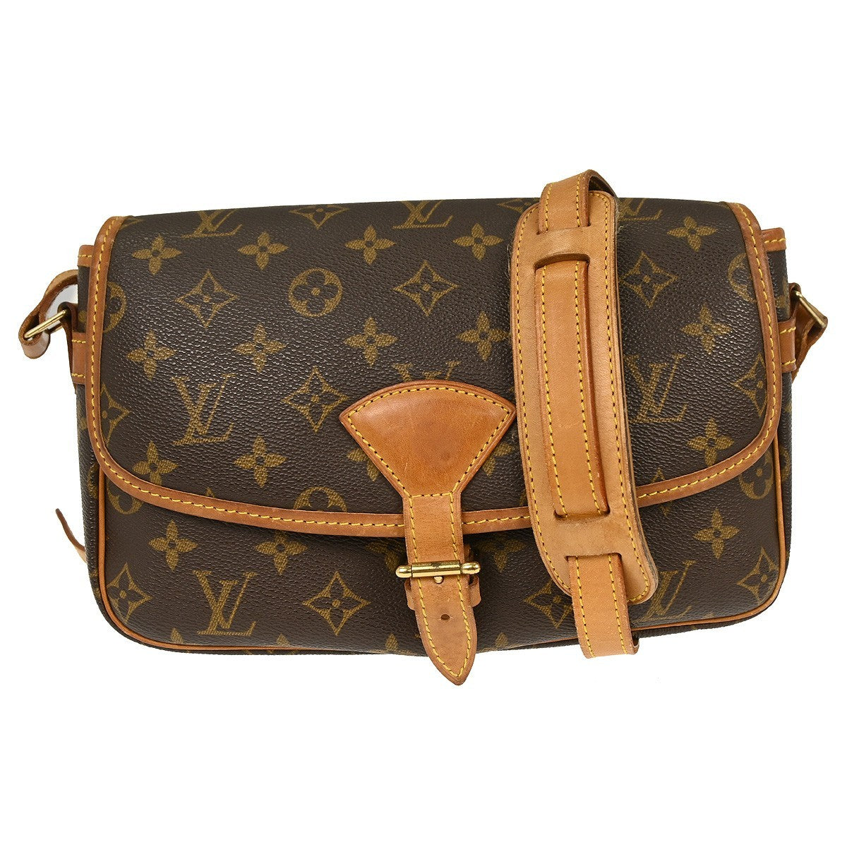 Louis Vuitton Sologne Monogram Brown Canvas Shoulder Bag Bag (Pre-Owned)