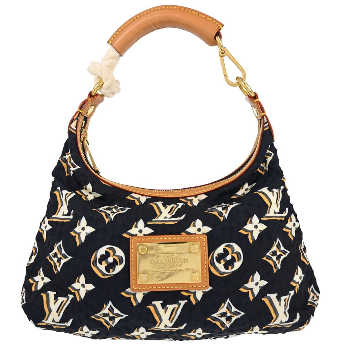 Louis Vuitton Bulles Monogram Nylon Navy Nylon Handbag (Pre-Owned)