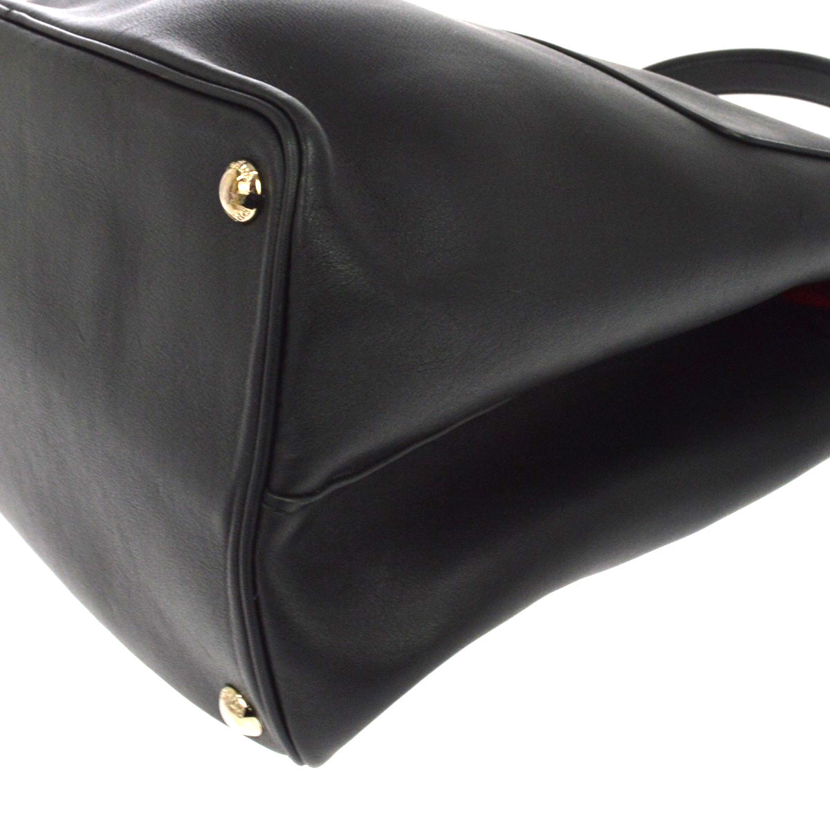 Prada Dual Flap Double Turn Lock Satchel City Calfskin Black Leather Handbag (Pre-Owned)