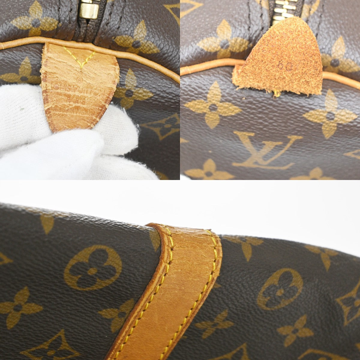 Louis Vuitton Keepall Bag Monogram Canvas Brown Canvas Travel Bag Bag (Pre-Owned)