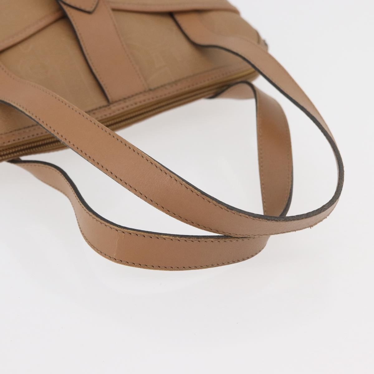 Christian Dior Vintage Trotter Canvas Beige Canvas Handbag (Pre-Owned)