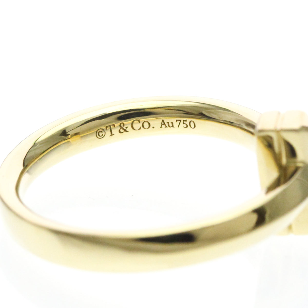 Tiffany & Co. T1 Ring 18K Yellow Gold With Diamonds Gold Yellow_Gold Ring Jewelry (Pre-Owned)