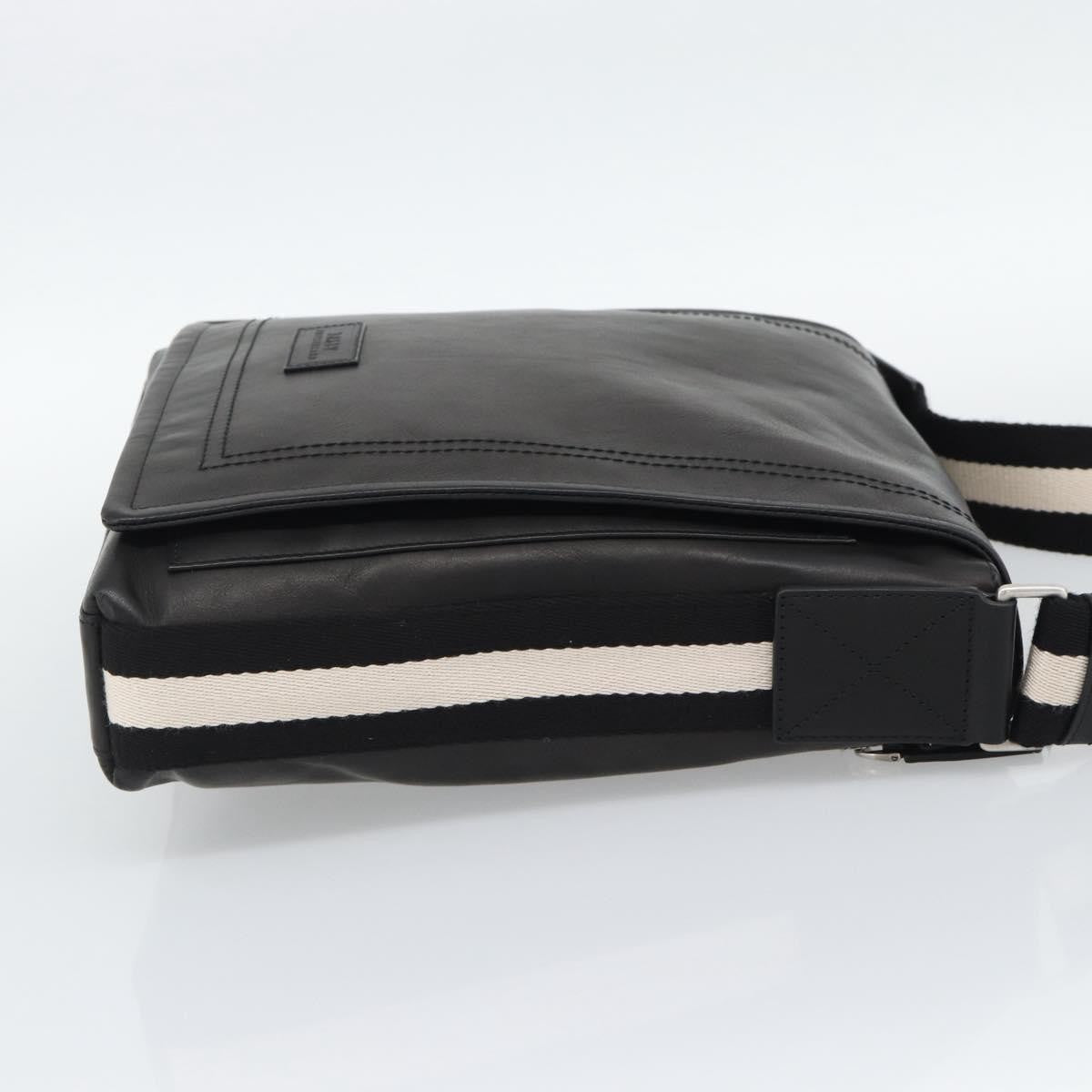 Bally Vintage Leather Black Leather Shoulder Bag Bag (Pre-Owned)