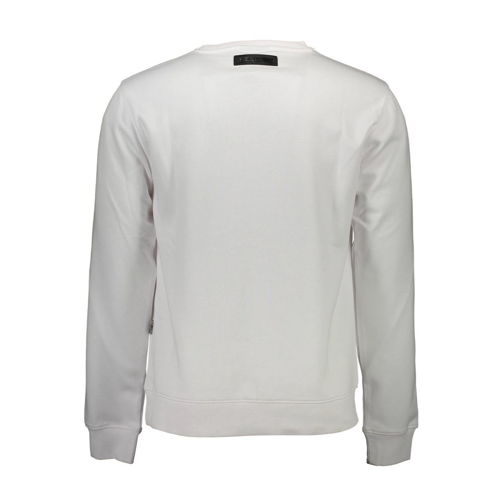 Plein Sport Bianco Cotton Men Men's Sweatshirt