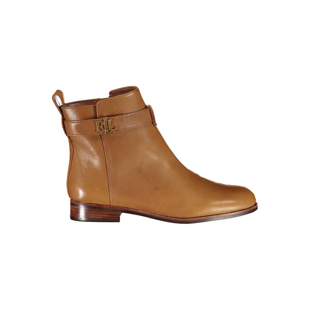 Ralph Lauren Brown Leather Women Women's Boot