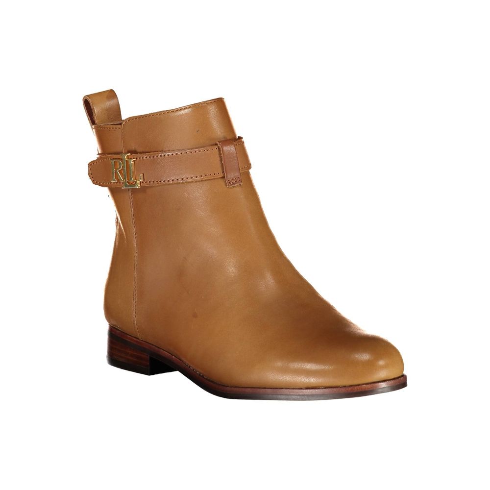 Ralph Lauren Brown Leather Women Women's Boot