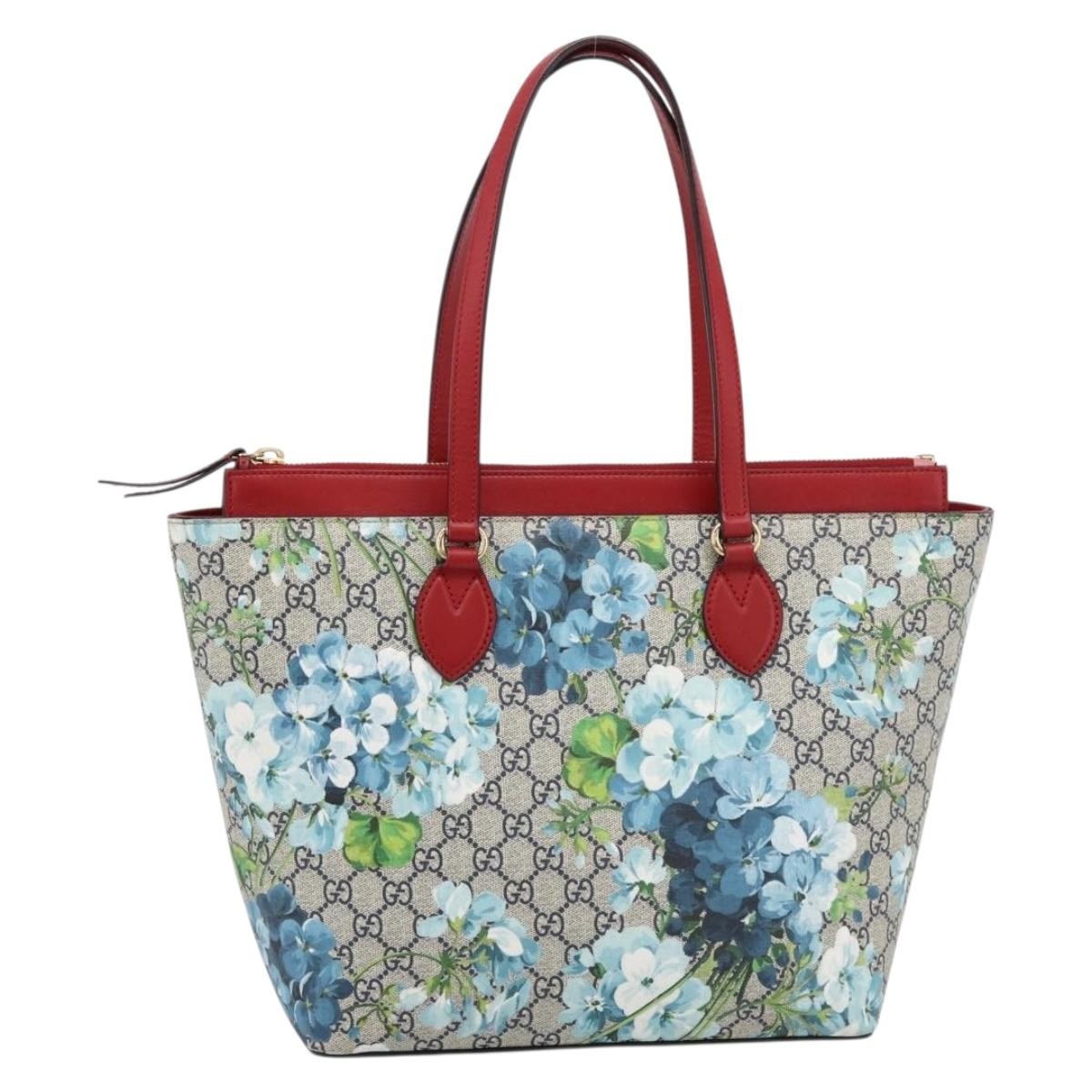 Gucci Linea A Convertible Blooms Print Gg Coated Canvas Multicolour Canvas Tote Bag Bag (Pre-Owned)